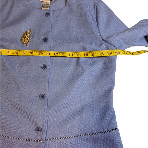 Draper's and Damon's Pale Blue Vintage Retro Business Suit Jacket Blazer - Picture 10 of 12